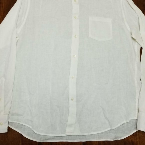 J.Crew Long Sleeve Button Down - White Linen - Sli - Picture 3 of 10